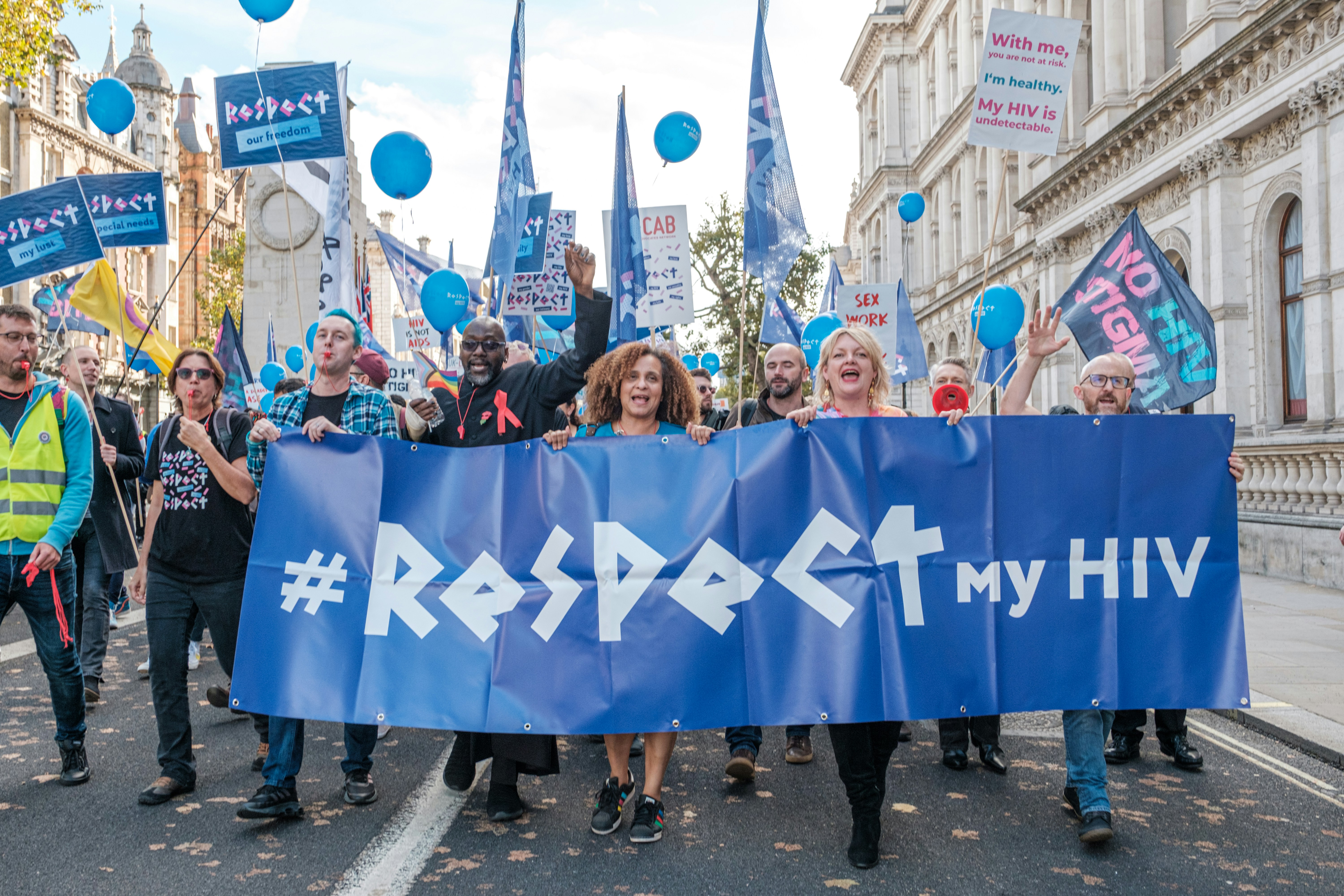 Photo of a Respect my HIV protest in London